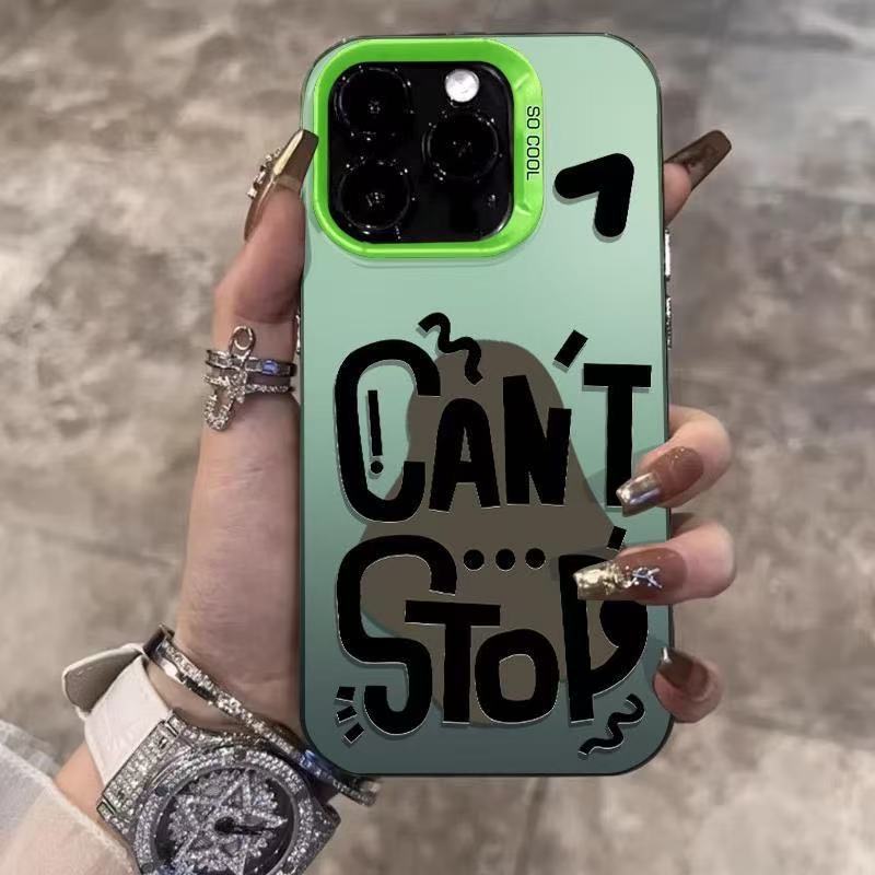 European and American new models are suitable for iphone17 mobile phone case Apple 15promax/14 anti-drop 13pro16 English graffiti