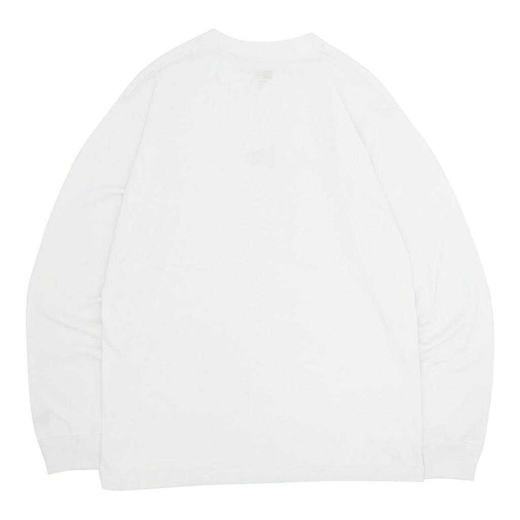 Cotton Flag Logo Mini Regular Fit WHI White XL [New Era] Men's Long-Sleeve T-Shirt Long-Sleeve T-Shirt