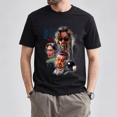 Zabawna Koszulka Big Lebowski The Dude Abides Męska Damska Retro Graficzna z TV Koszulki Ropa Hombre