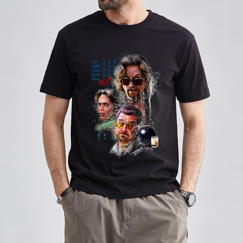 

Funny Big Lebowski The Dude Abides T-Shirt Men Women Retro Tv Graphic Tshirts Ropa Hombre 4XL