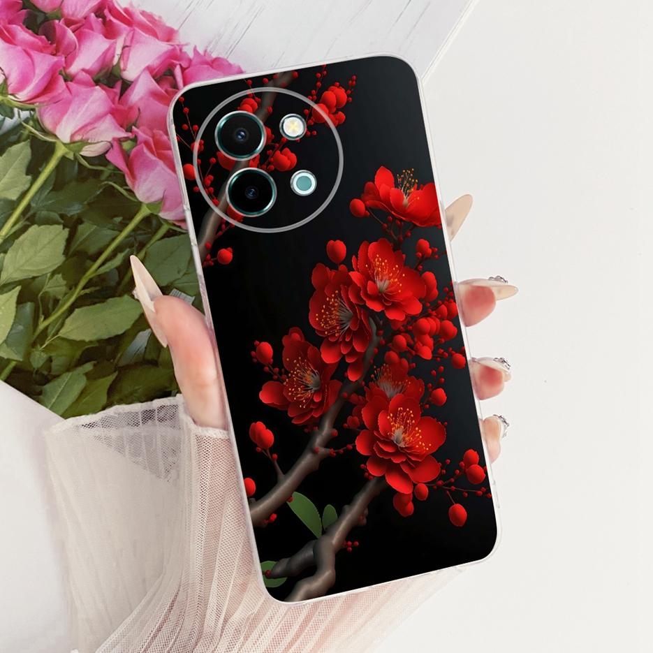 For Vivo Y38 5G Case Colorful Flowers Painted Cover Soft Slim Phone Case For Vivo Y58 5G V2355 Y 38 VivoY38 VivoY58 Fundas Coque