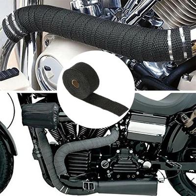 5M Motorrad Auspuff Hitzeschutzband Krümmerband Krümmer Isolationswatte Hochtemperatur Schutzteile