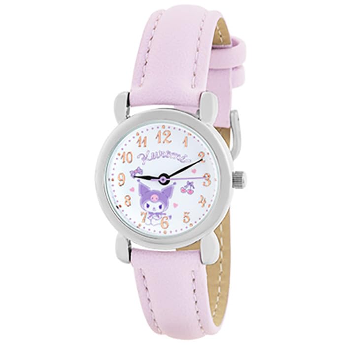 J-AXIS Kuromi Watch, Officially Licensed Sanrio Series, Model SR-HA02-KUPU, Purple, Women's Casual Design