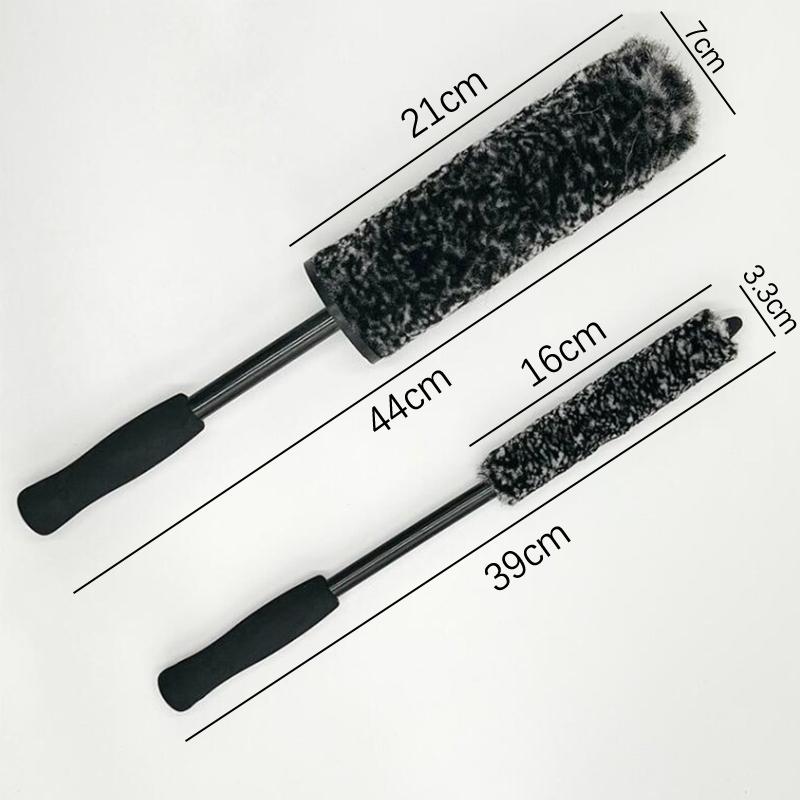 Microfiber Wheels Brush Non-Slip Handle Easy Cleaning Car Fiber Brush Wheel Cleaning Brush Detailing Brushes For Auto Motorcycle