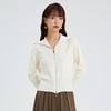 Women's Lapel Zip-Up Knit Cardigan