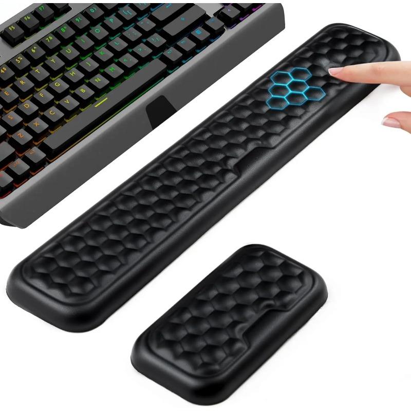 

Подушка-подставка для защиты запястья и клавиатуры мыши, компьютерная массажная текстура, для ноутбука, для офисной клавиатуры, подставка для мыши, хлопковая, с эффектом памяти