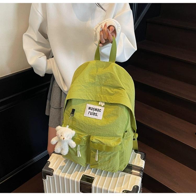 Canvas Backpack Women's Large-capacity Casual All-matching Korean Students 'schoolbag Outdoor Mountaineering Bag Travel