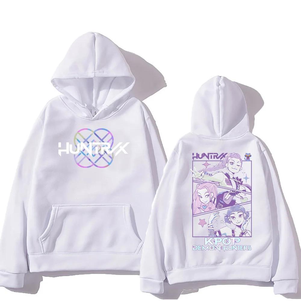 KPop Demon Hunters Fashion Women Hoodies Autumn Winter Casual Harajuku Hip Hop Y2K Sweatshirts Women Long Sleeve Fleece Pullover