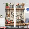 Blackout Window Drapes Whimsical Kitchen Polyester Spring Party Holiday Decor Applies All Occasions Curtain Set Of 2 Made Washable Cooking Area Ready