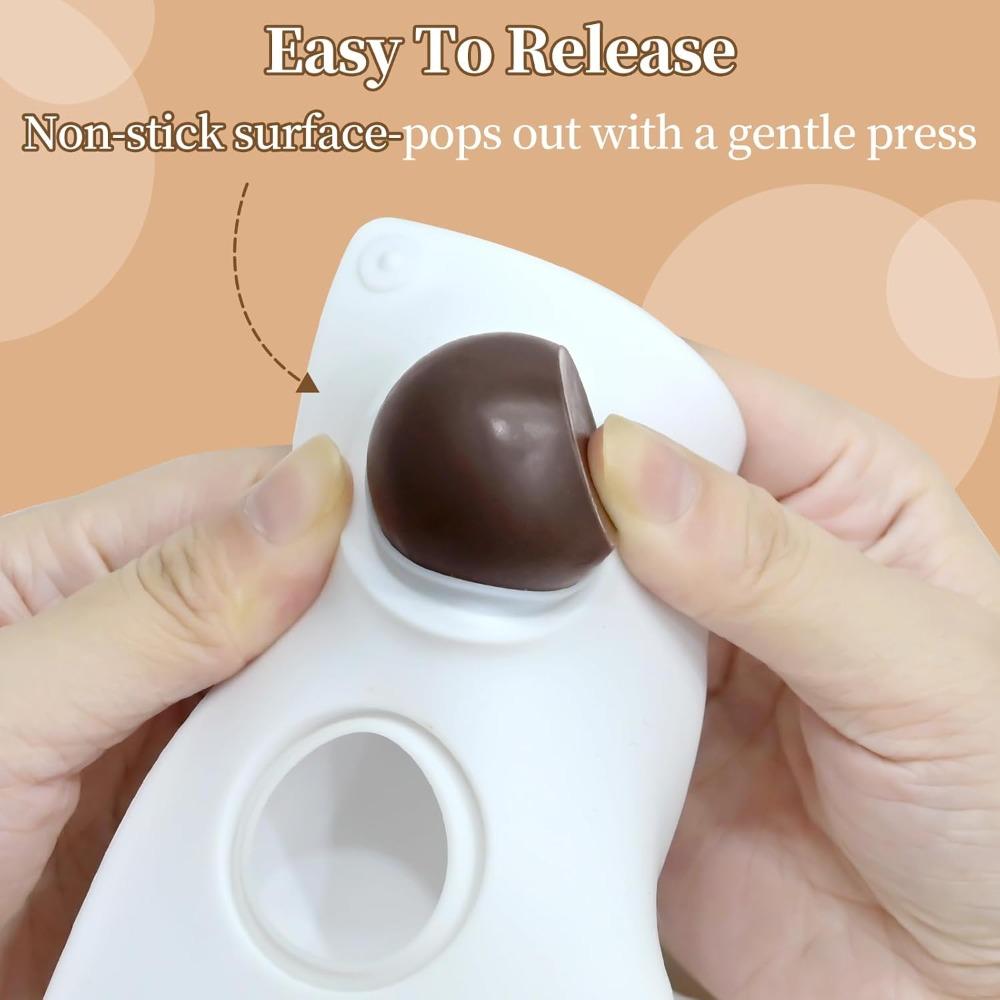 2pcs Sphere Chocolate Molds Each 15 Cavity 3D Ball Molds Silicone Small Semi Sphere Candy Mold Silicone for Cake Decorations Fat Bombs