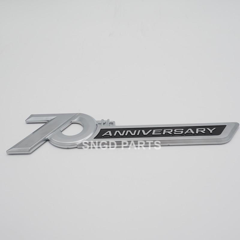 BBcw3 2PCS For Toyota Land Cruiser Side Emblem 70th Anniversary 60th Anniversary Emblem Trunk Badge Sticker ABS Quality