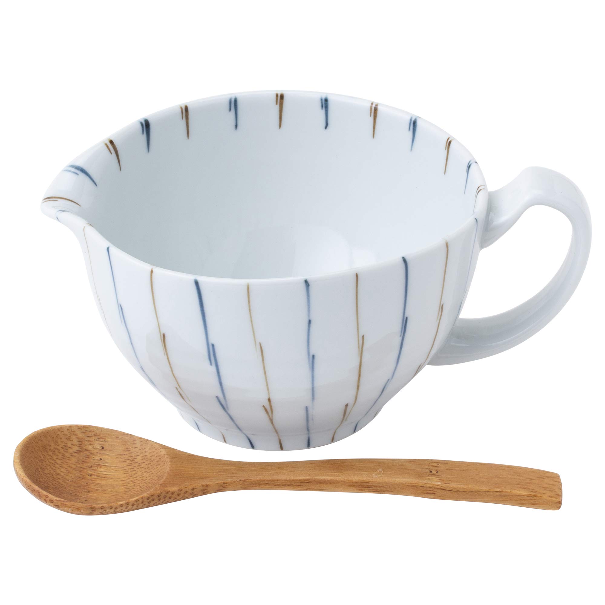 

Керамическая пиала Хасами для натто с соломенной ложкой токуса, можно мыть в посудомоечной машине, Сделано в 72818 пиала, белый, узор, в комплекте, безопасно, Япония, белый