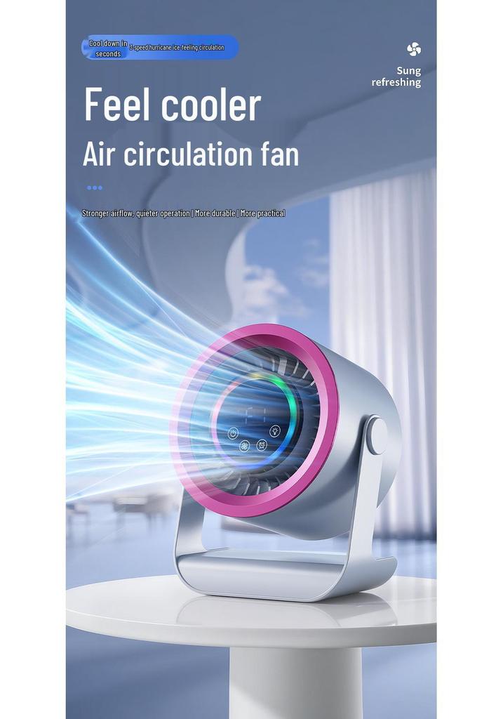 Compact USB Rechargeable Desktop Fan – Silent, Long Battery Life for Office & Study