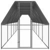 3154375 vidaXL Outdoor Chicken Coop 2x12x2 M Galvanized Steel