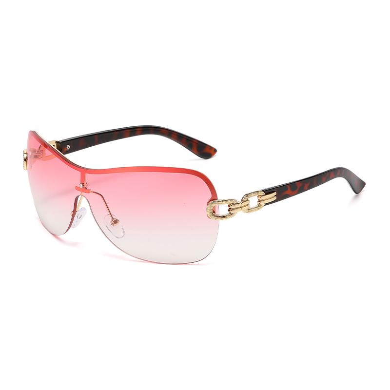 Retro Style One-piece Sunglasses Versatile Wrapped Glasses Fashionable And Integrated Futuristic Technology Sunglasses