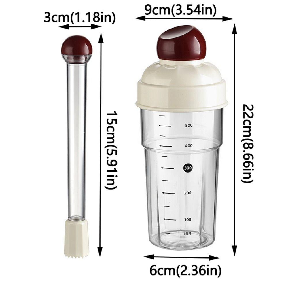 600ML Cocktail Mixer Cup Portable Shake Cup Muddler Set Drink Hand-Shake Mixer  Milk Tea Shop