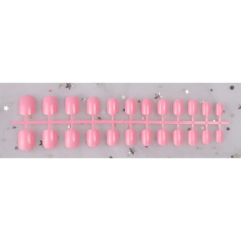 Piesă de unghie cu cap pătrat scurt, albă, fără bandă de etanșare, purtare unghie, plasture mare pentru unghii pentru copii, unghie falsă detașabilă