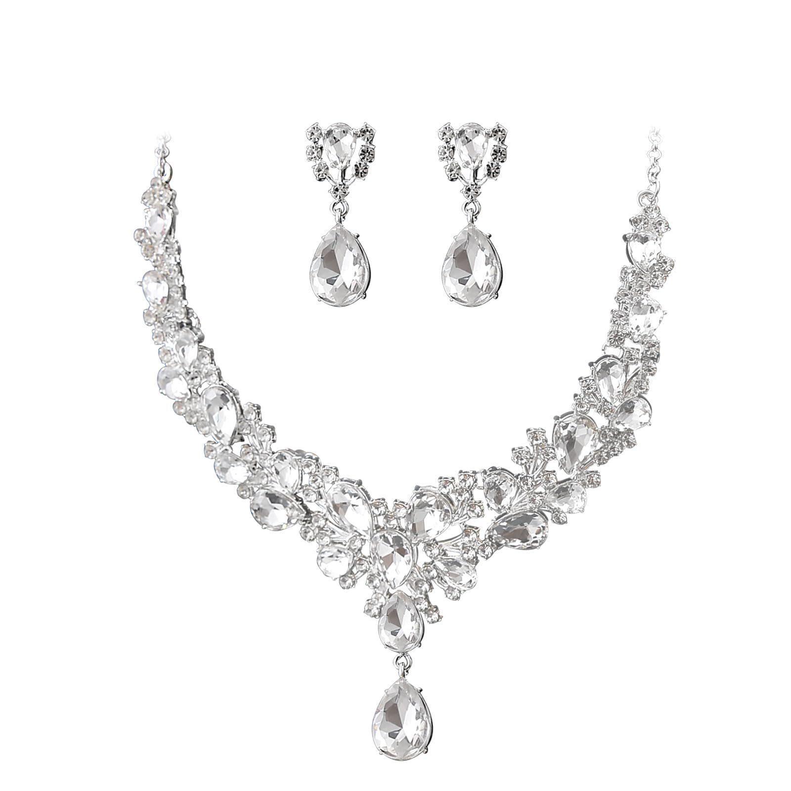 European and American rhinestone bride necklace