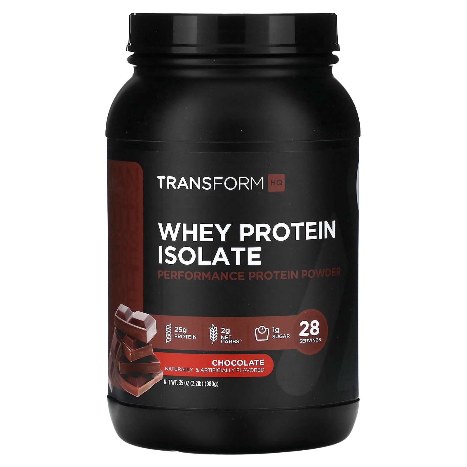 

TransformHQ, whey protein isolate, chocolate, 980g (35oz)