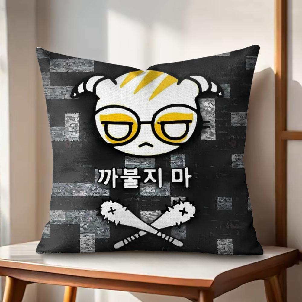 Game DDOKKAEBIS Cushion Cover Natural Linen Organic Fabric DoubleSided Printing Couch Pillow Covers Home Decor