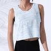 Frauen Tarnung Laufhose Weste Fitness Crop Top Ärmelloses Mesh Yoga Shirts Atmungsaktive Workout Gym Tank Tops Weibliche Sportswear