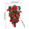 Christmas Wreaths for Front Door Decorative Handmade Door Garland Decorated With Bells Pine Cones Berries And Ribbons for Xmas