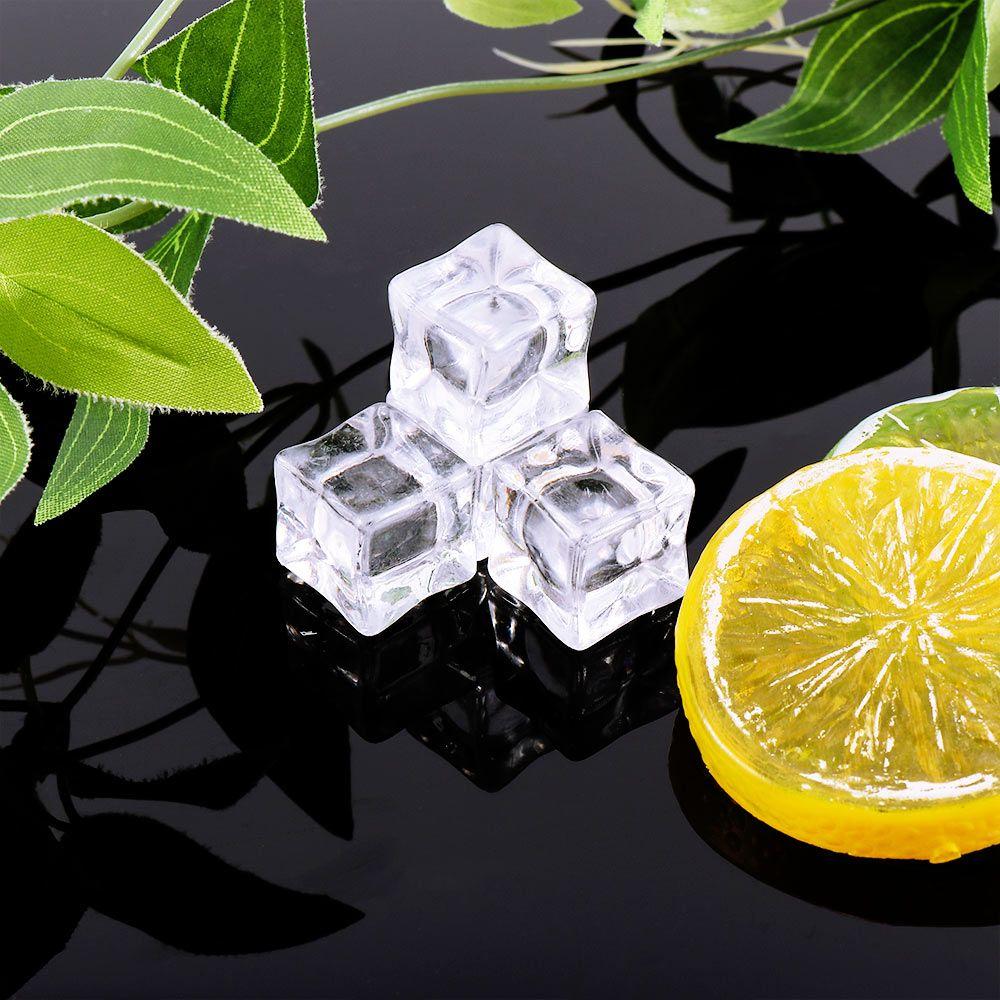 Transparent Photography Props Decoration Crafts Drinks Decoration Simulate Ice Cubes Acrylic Cubes Fake Crystal Artificial Ice