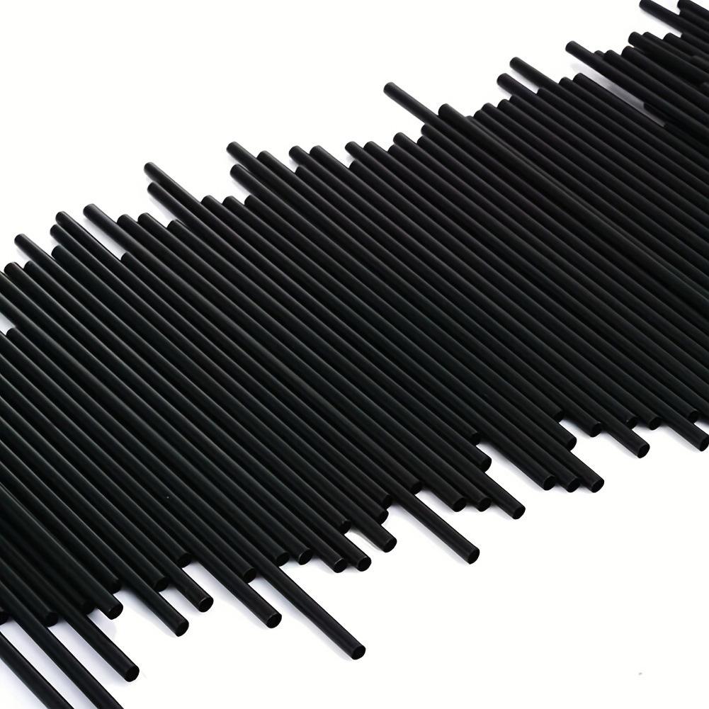 100/200PCS Black Straws Flexible Drinking Straws Cocktail Straws plastique Drink Tube Straw for Wedding Tea bar Party Wholesale