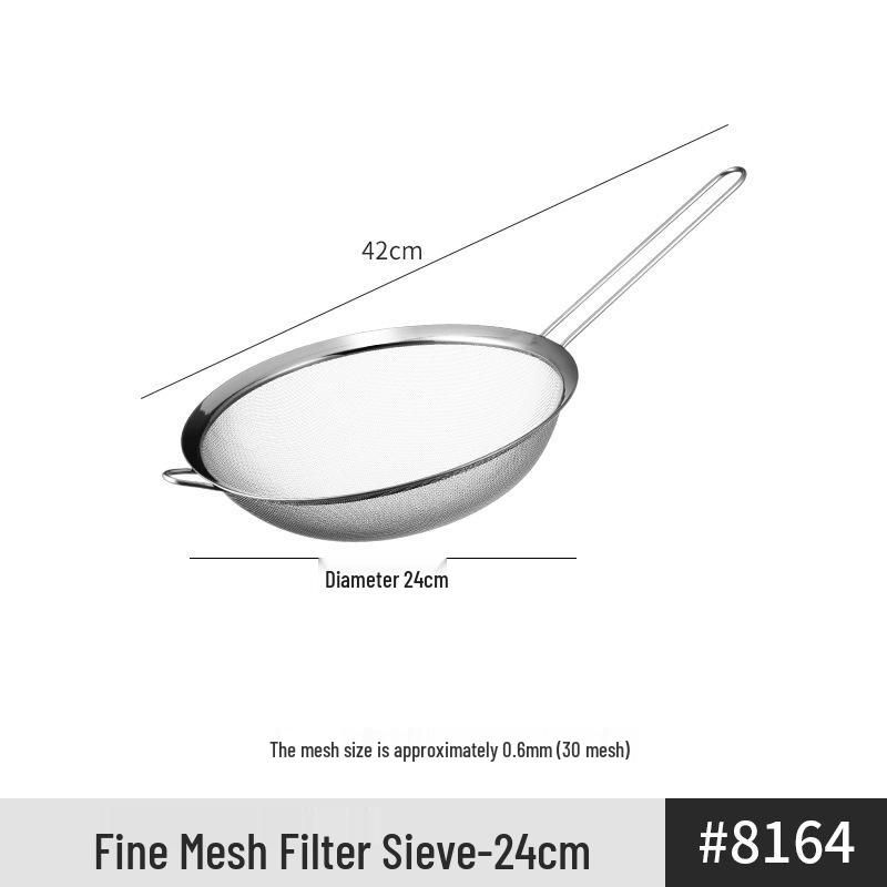 Stainless Steel Triangular Cocktail Strainer Ladle Conical Mesh Sieve.