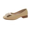 Spring and Autumn New Fairy Single Shoes Women's Ladyshoes Low Heel Shallow Mouth Square Head Gentle Temperament Grandma Shoes Women