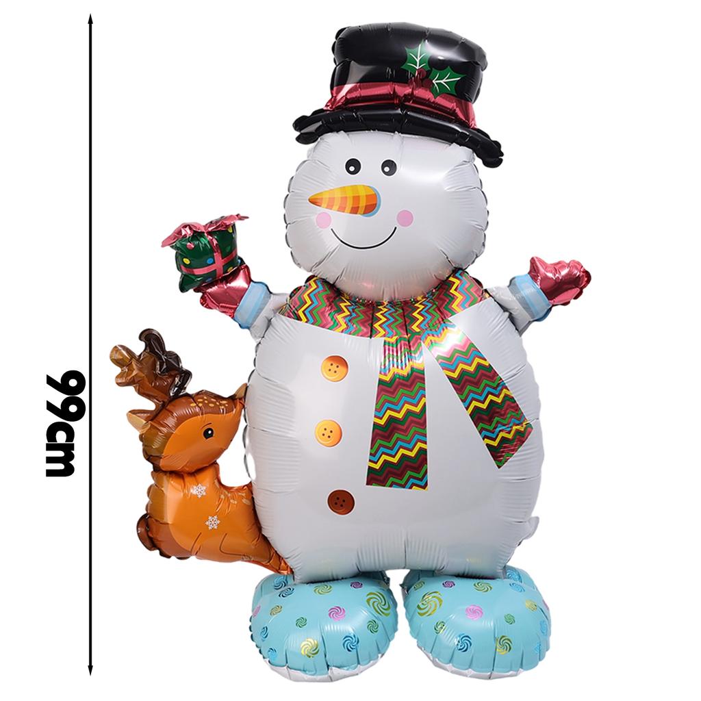 Große Stehende Ballons Weihnachtsthema Weihnachtsmann Weihnachtsbaum Schneemann Lebkuchenmann Aluminiumfolienballon Neujahrsparty Deko