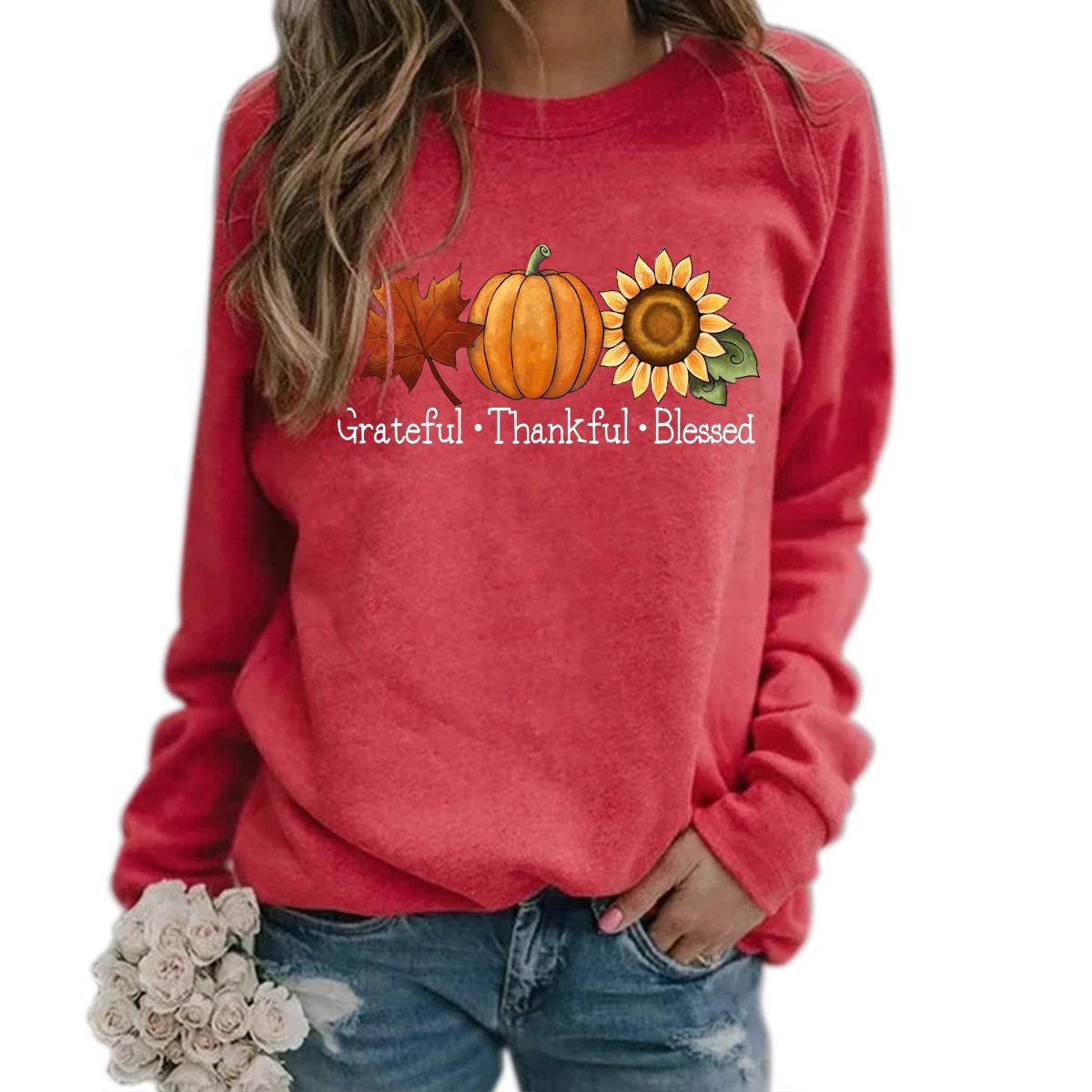 Рождественские тонкие женские пуловеры с длинным рукавом и круглым вырезом, повседневная женская свободная толстовка с цветочным принтом S