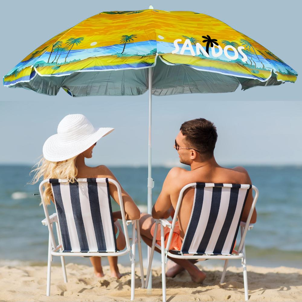 Sombrilla de jardín para playa - estampado de playa