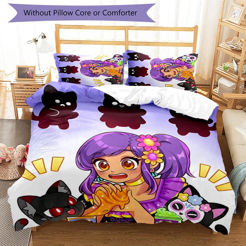 Set Biancheria da Letto 3 Pezzi Pixel Game Chiusura Copripiumino Include 1 Copripiumino & 2 Federe per Tutte le Stagioni Camera da Letto Casa Arredamento Stanza dello Studente