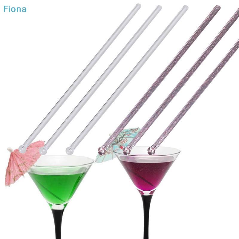 100PCS 18cm Clear Plastic Cocktail Stirrers,Disposable Drink Stirring Sticks for Coffee,Cocktails,and Parties