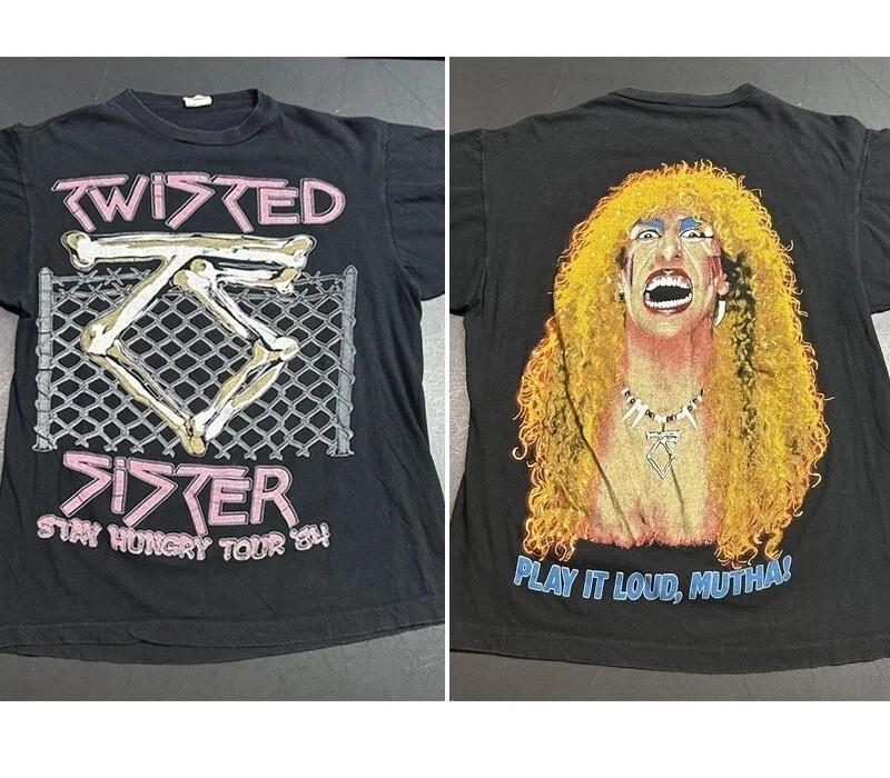 Twisted Sister 1984 Stay Hungry Tour T Shirt retro style Unisex tee Unisex T-Shirt L