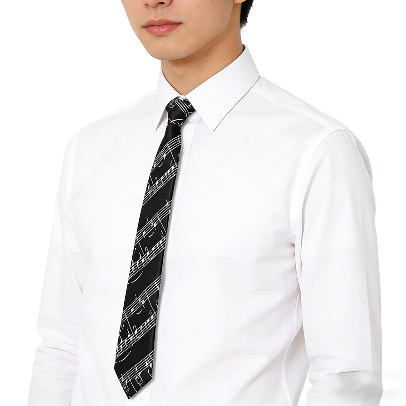 

[Magicmode] Narrow Necktie, 5cm Wide, Patterned Print, Cute, Casual, Unique, Musical Note, Leopard Print, Unisex Tie, Men s & Women s, Concert, Party