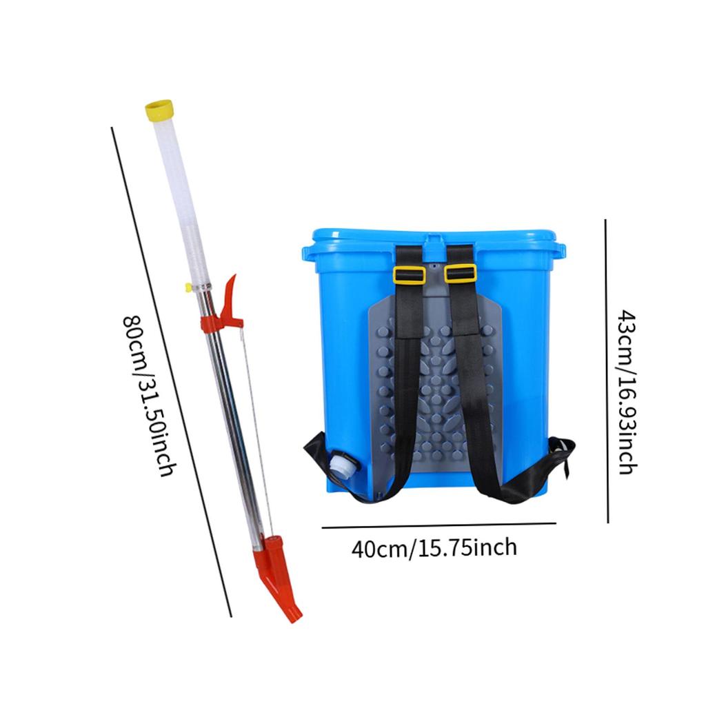 Back Carrying Granular Fertilizer Spreader 40x43cm Multipurpose 25L Capacity Agricultural Manual Fertilizing Tool Labor Saving