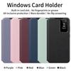 For Samsung Galaxy S25 S23 S24 S26 Ultra A57 A37 Case Original PU Leather Card Pocke Flip Smart Display Transparent Window Cover