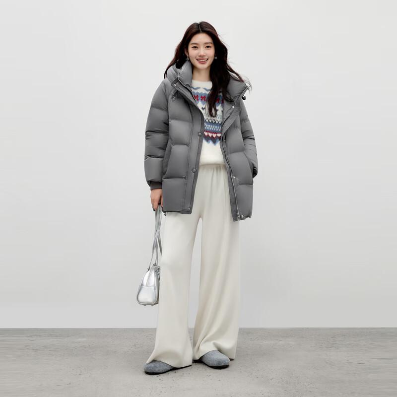 Qiusuyi Ren Women's Hooded Loose Fit Down Jacket