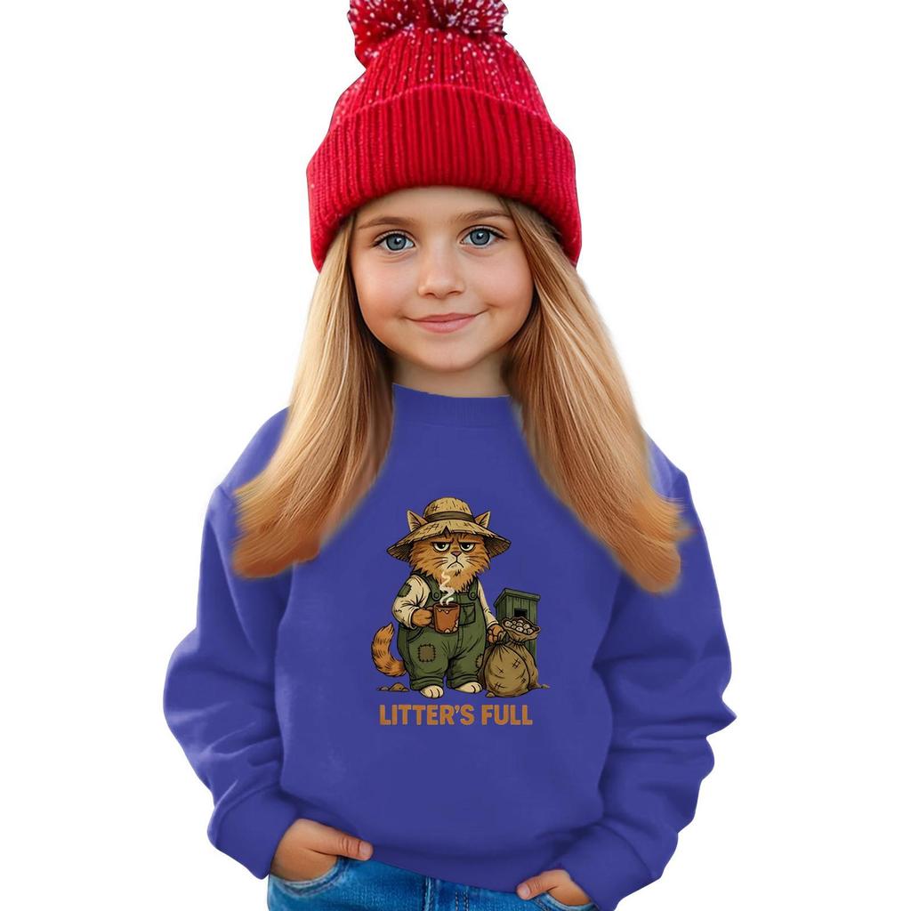 Kinder Sweatshirt Jungen Mädchen Rundhals Sport Sweatshirt Lässiger Pullover Sweatshirt Sportshirt