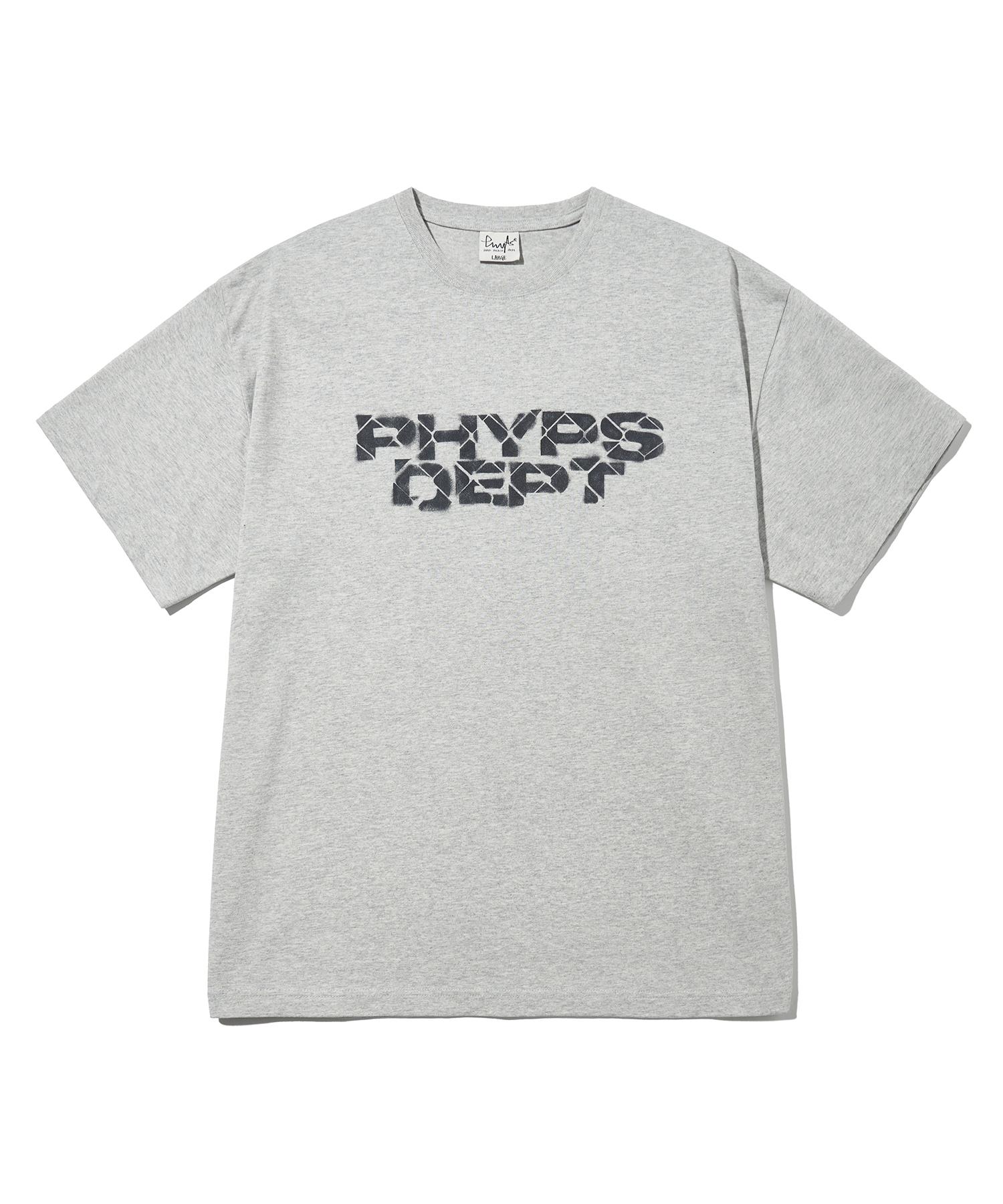 Physical Department Typography Spray Short Sleeve T-Shirt_Gray Gray/S