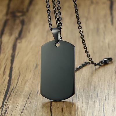 Standardowe Niewypisane Blachy Identyfikacyjne Wojskowe Blaszki do Wytłaczania Wisiorek ze Stali Nierdzewnej Mężczyźni Kobiety Amulet Gładka Biżuteria