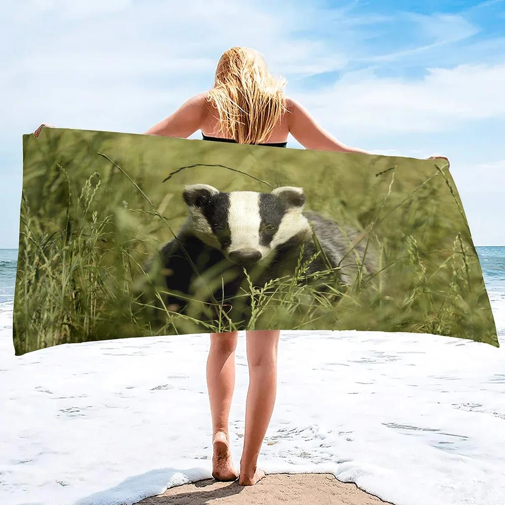 Animal Print Beach Towel Microfiber Quick Dry Sand Free Towel Travel Beach Towels Lightweight Beach Towel Pool Gym Travel Gift