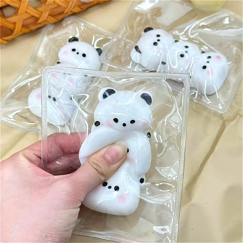 Stacked Panda Squishy Fidget Toy Stress Relief Soft Squeeze Cartoon Animal Sensory Decompression Toy Kids Party Holiday Gift