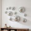 5Pcs Semicircle Mirror Disco Ball Wall Art Metallic Reflective Ball Ornament  Party Background Decor