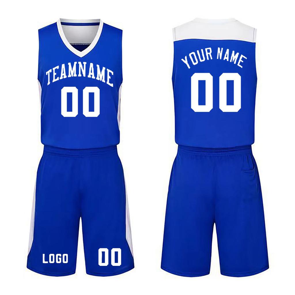 Custom Basketball Jersey Set Sleeveless Top and Shorts Two Piece Athletic Uniform for Team Men Women Youth Personalized Number