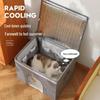 "Portable Summer Cooling Cat Bed – Foldable with Air-Conditioned Feature and Ice Pack for Pets"