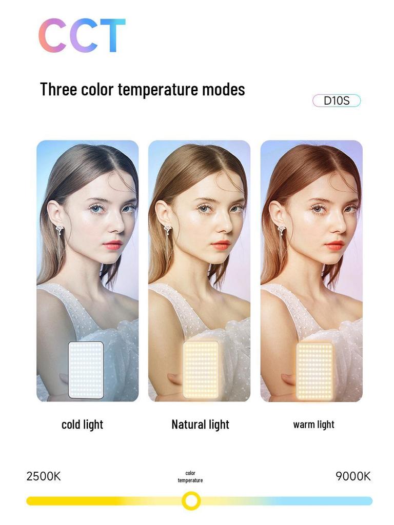 Portable RGB Fill Light for Mobile and Vlog Photography