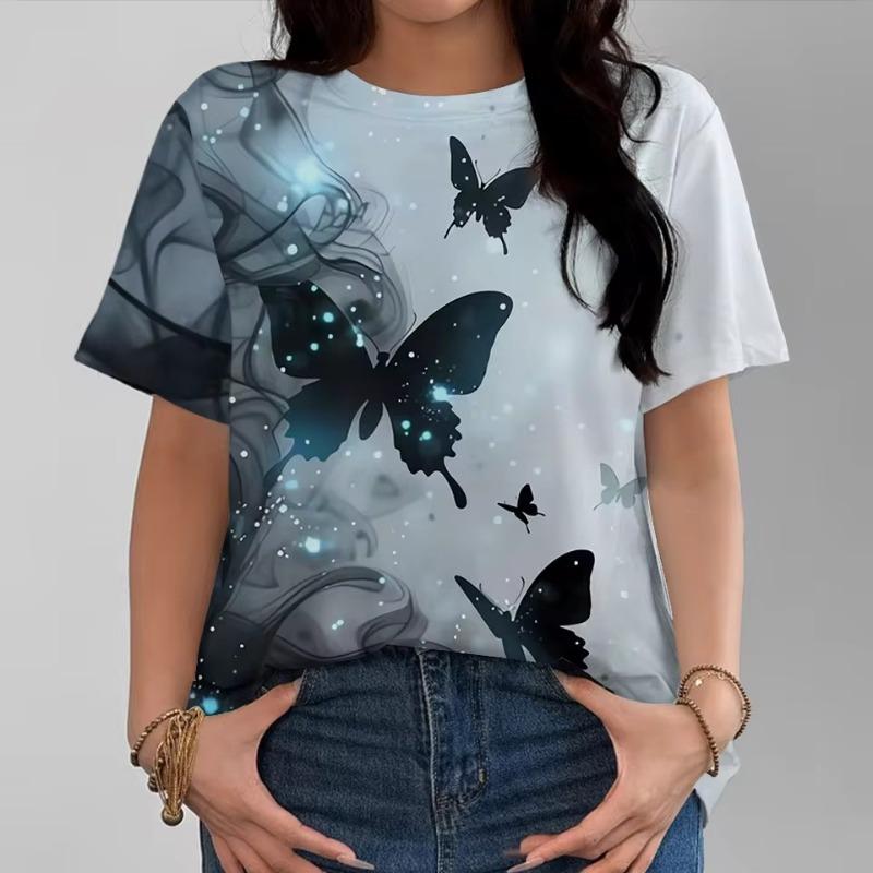 Women's T-shirt 3D Printed Cute Animal T Shirt Women Funny Cat Pattern Tees Summer New Harajuku T-Shirts Short Sleeves Tops